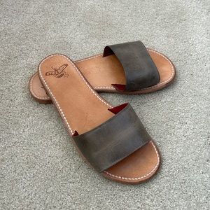 Freebird ‘Golden’ Leather Slide Sandal